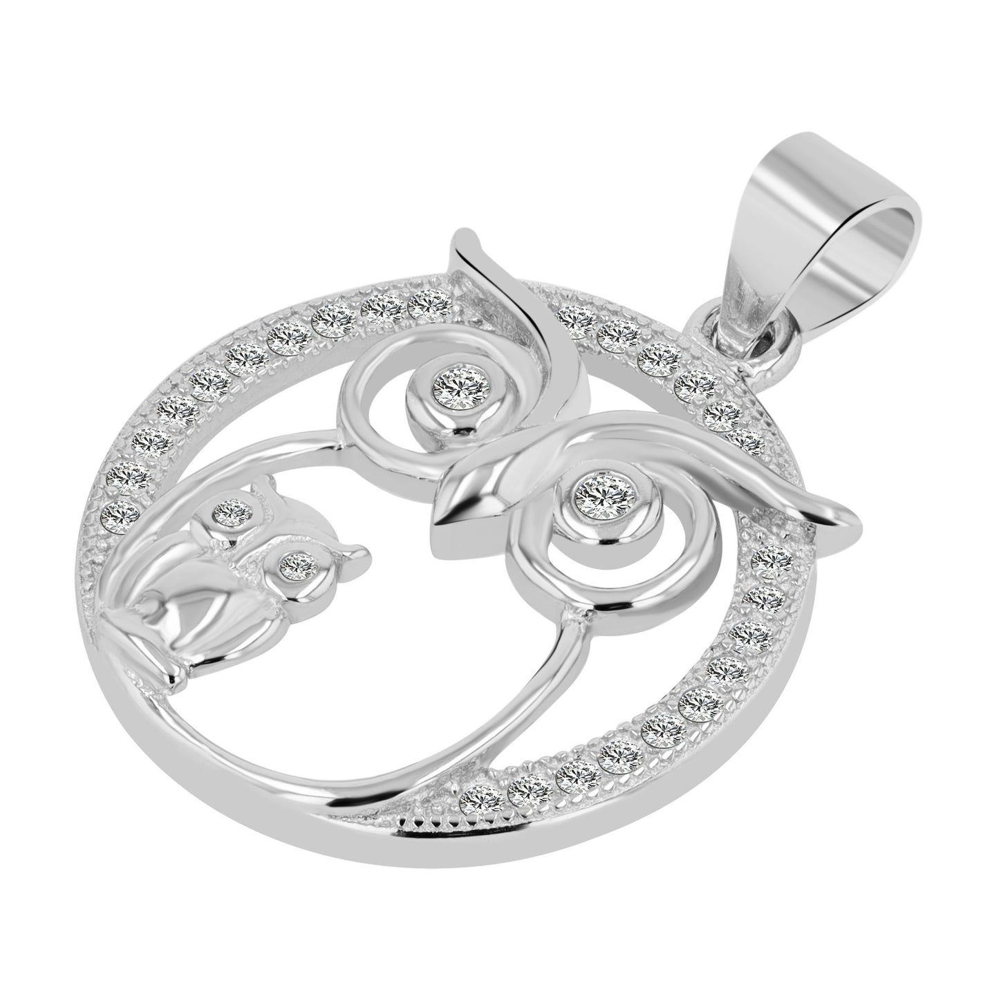 Damen Anhänger aus 925 Silber mit Zirkonia