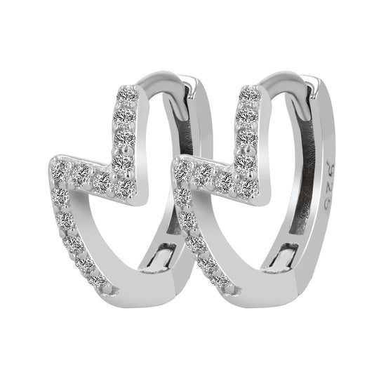 Damen Ohrringe – Klappcreole aus 925 Silber