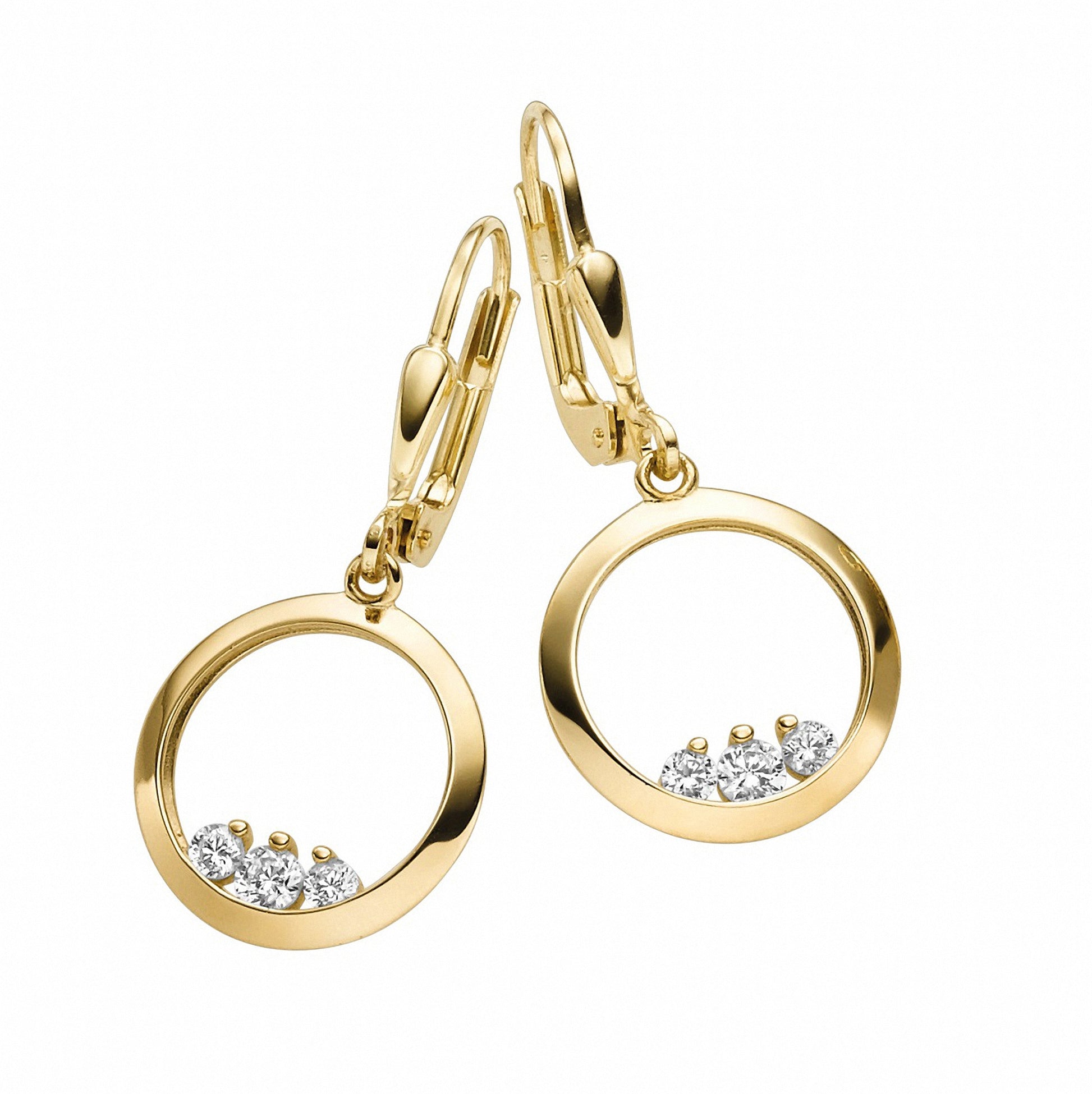 Adelia´s 333 Gold Ohrringe   Ohrhänger mit Zirkonia