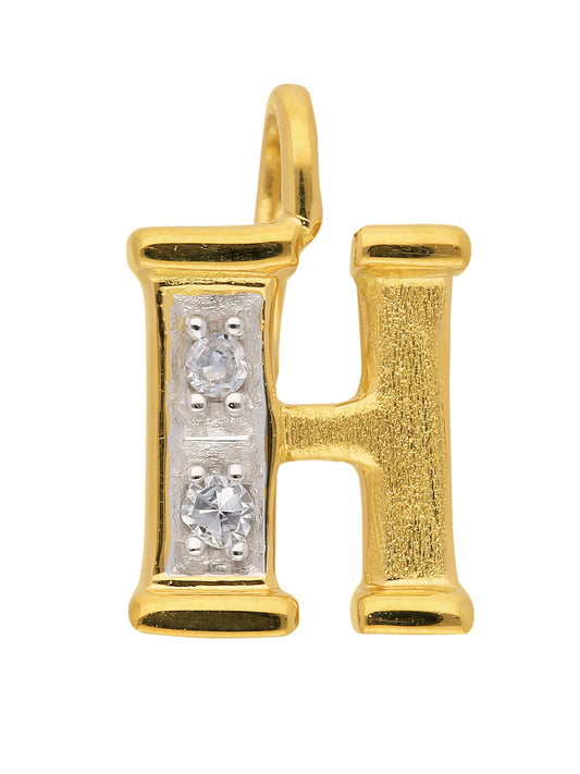 Adelia´s 585 Gold Buchstabenanhänger mit Diamant