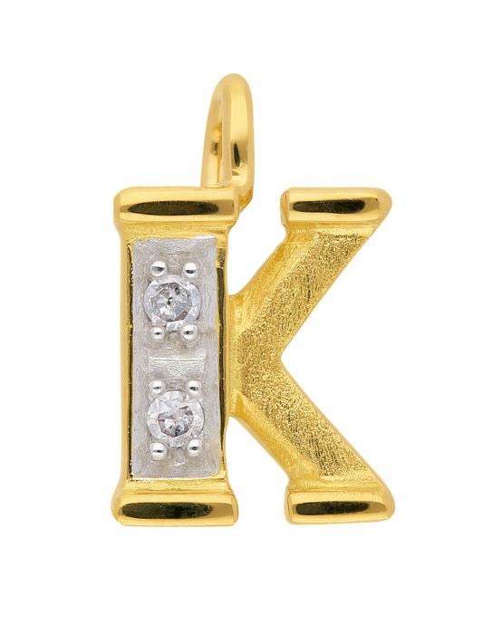 Adelia´s 585 Gold Buchstabenanhänger mit Diamant