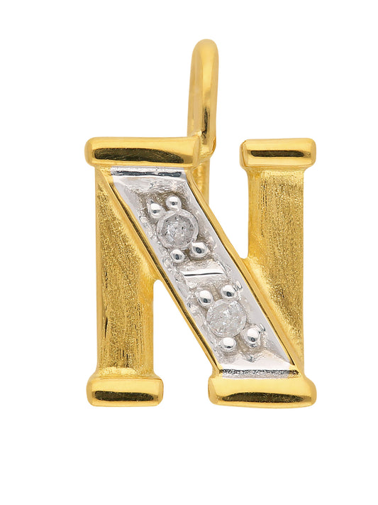Adelia´s 585 Gold Buchstabenanhänger mit Diamant