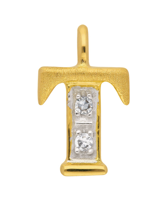 Adelia´s 585 Gold Buchstabenanhänger mit Diamant