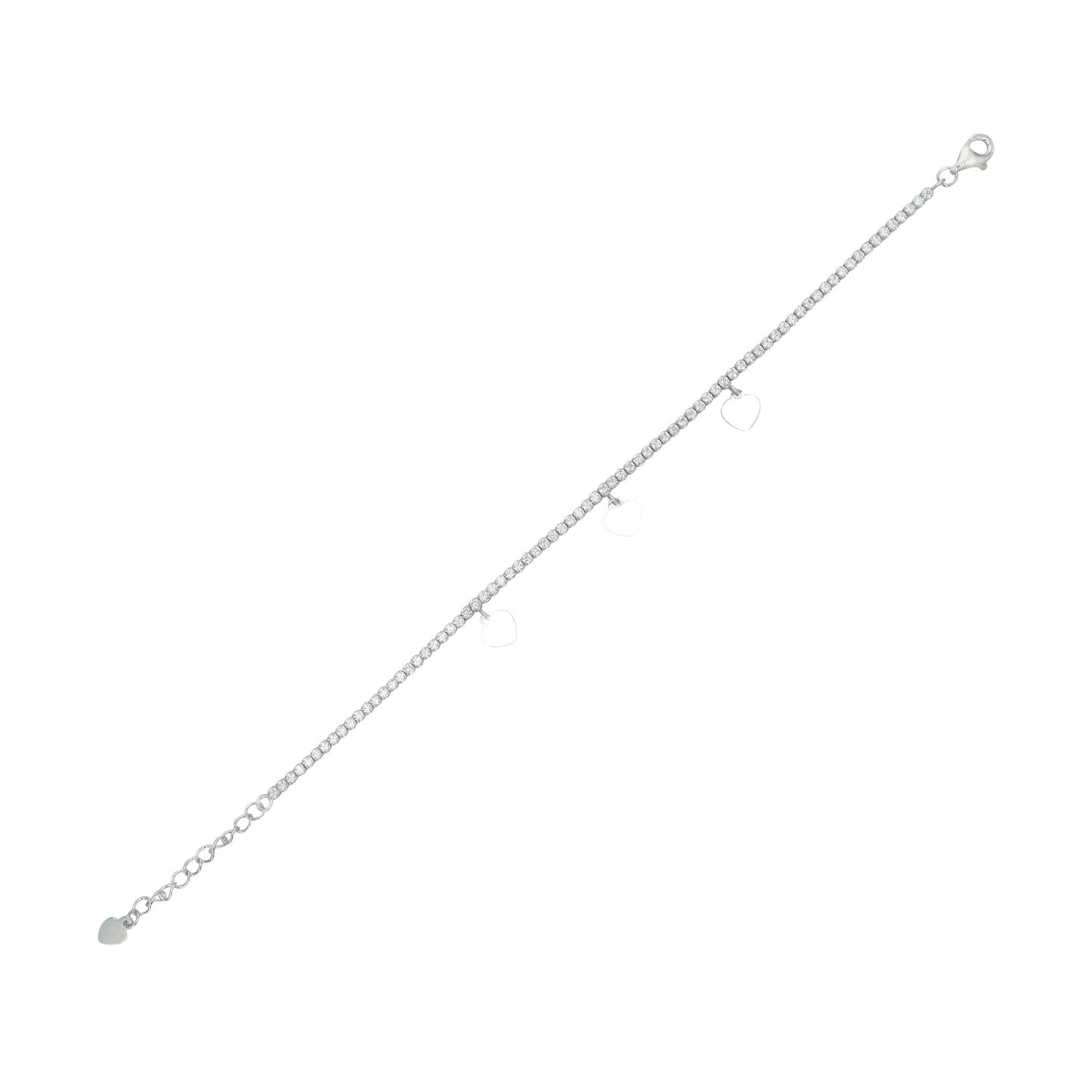 Damen Anhänger – Herzanhänger aus 925 Silber mit Zirkonia