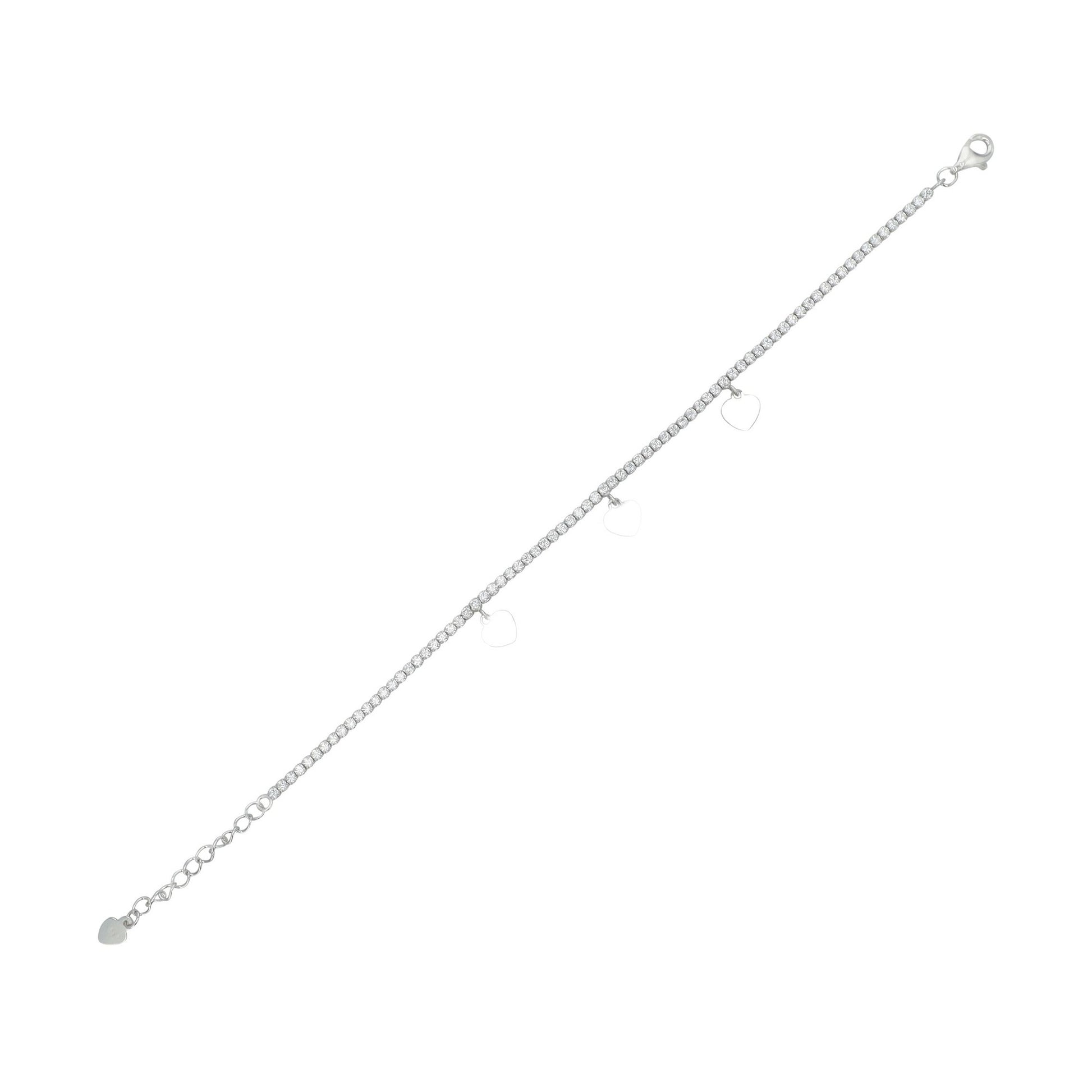 Damen Anhänger – Herzanhänger aus 925 Silber mit Zirkonia