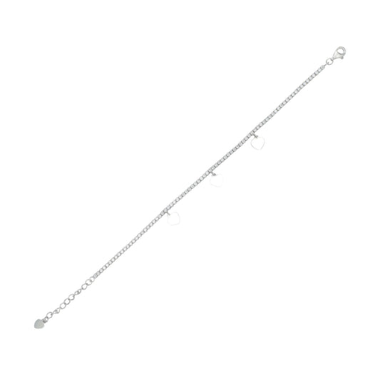 Damen Anhänger – Herzanhänger aus 925 Silber mit Zirkonia