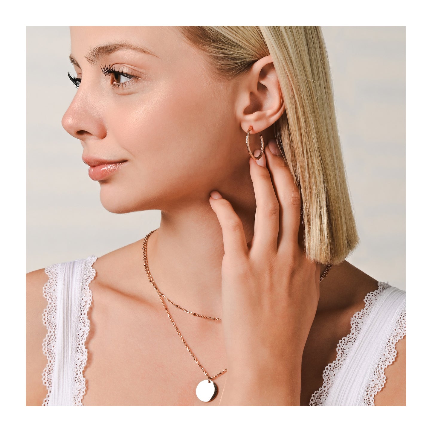 Damen Ohrringe – Creole aus Edelstahl