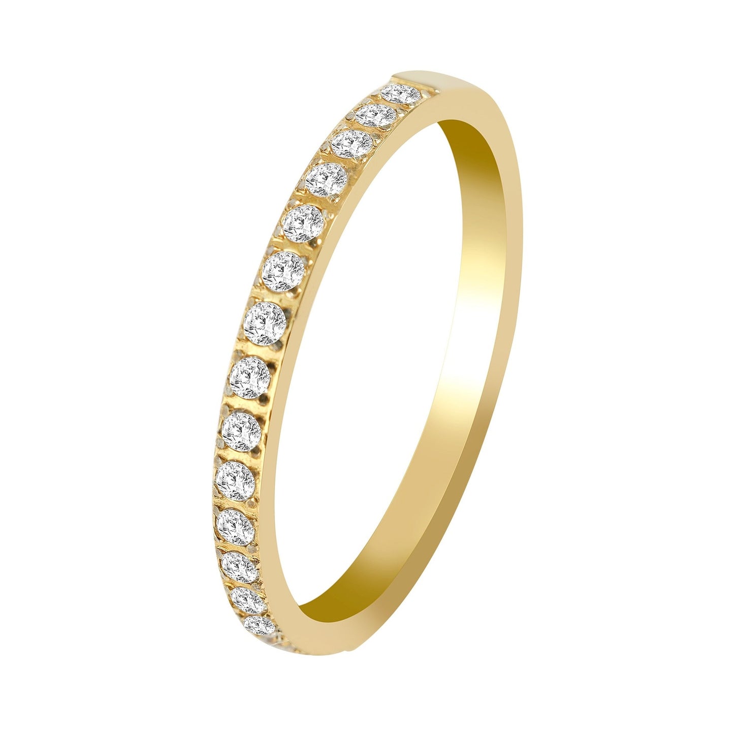 Damen Ring aus Edelstahl mit Strass Steinchen