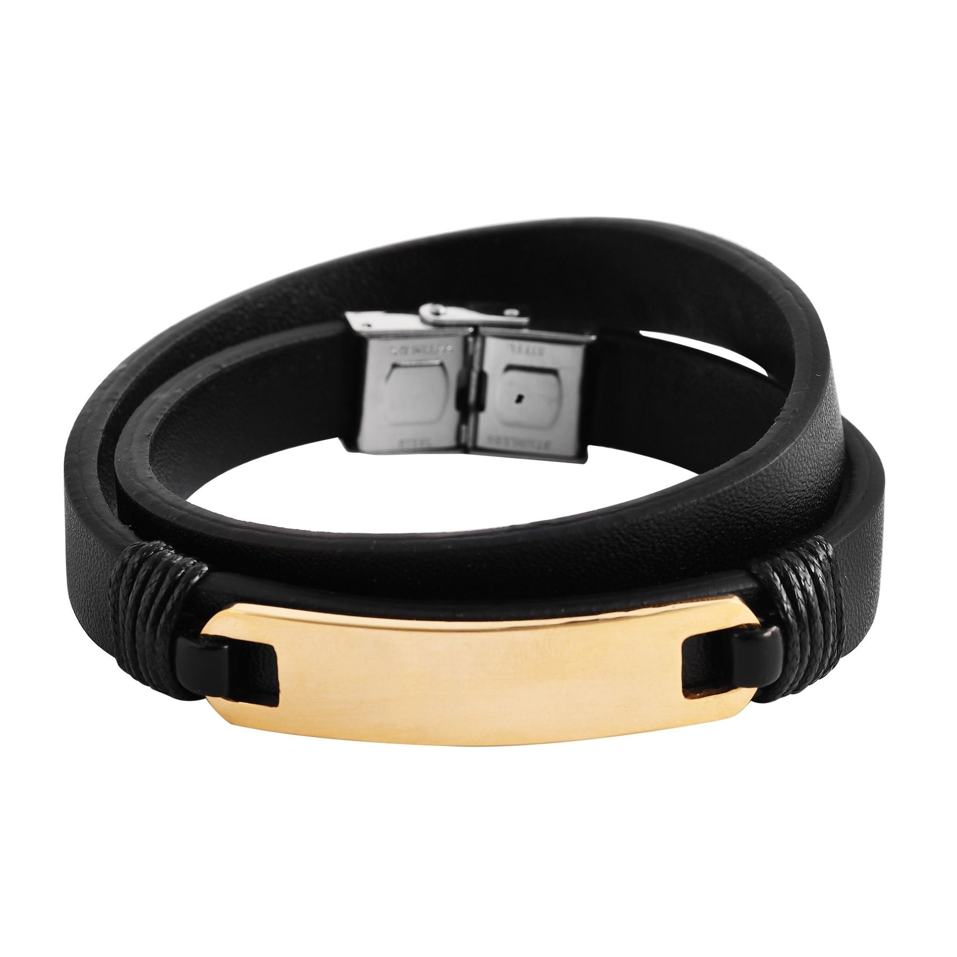 Herren Armband – Wickelarmband aus Leder 43 cm