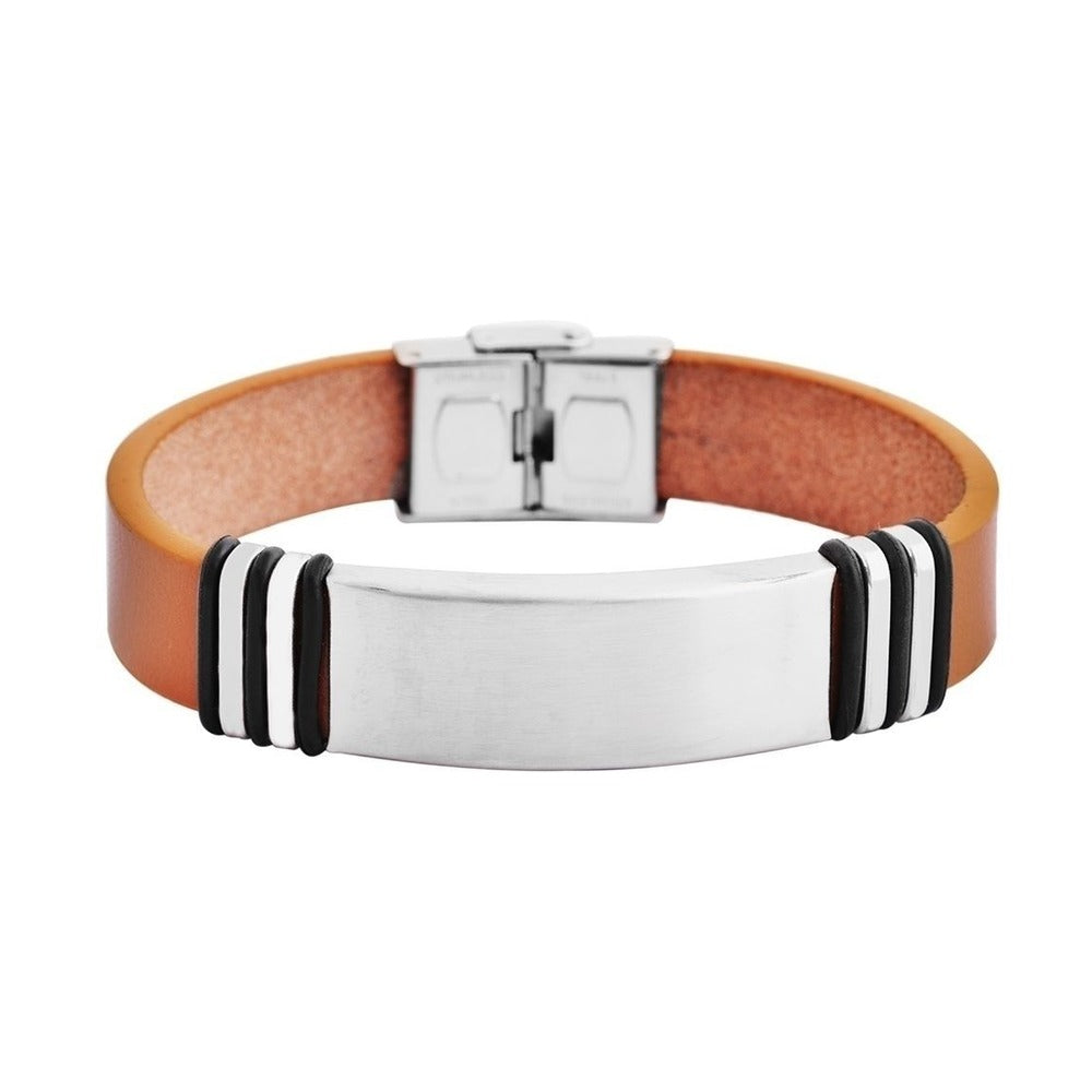 Herren Armband aus Leder 21 cm