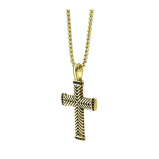 Unisex Halskette mit Anhänger – Kreuz aus Edelstahl