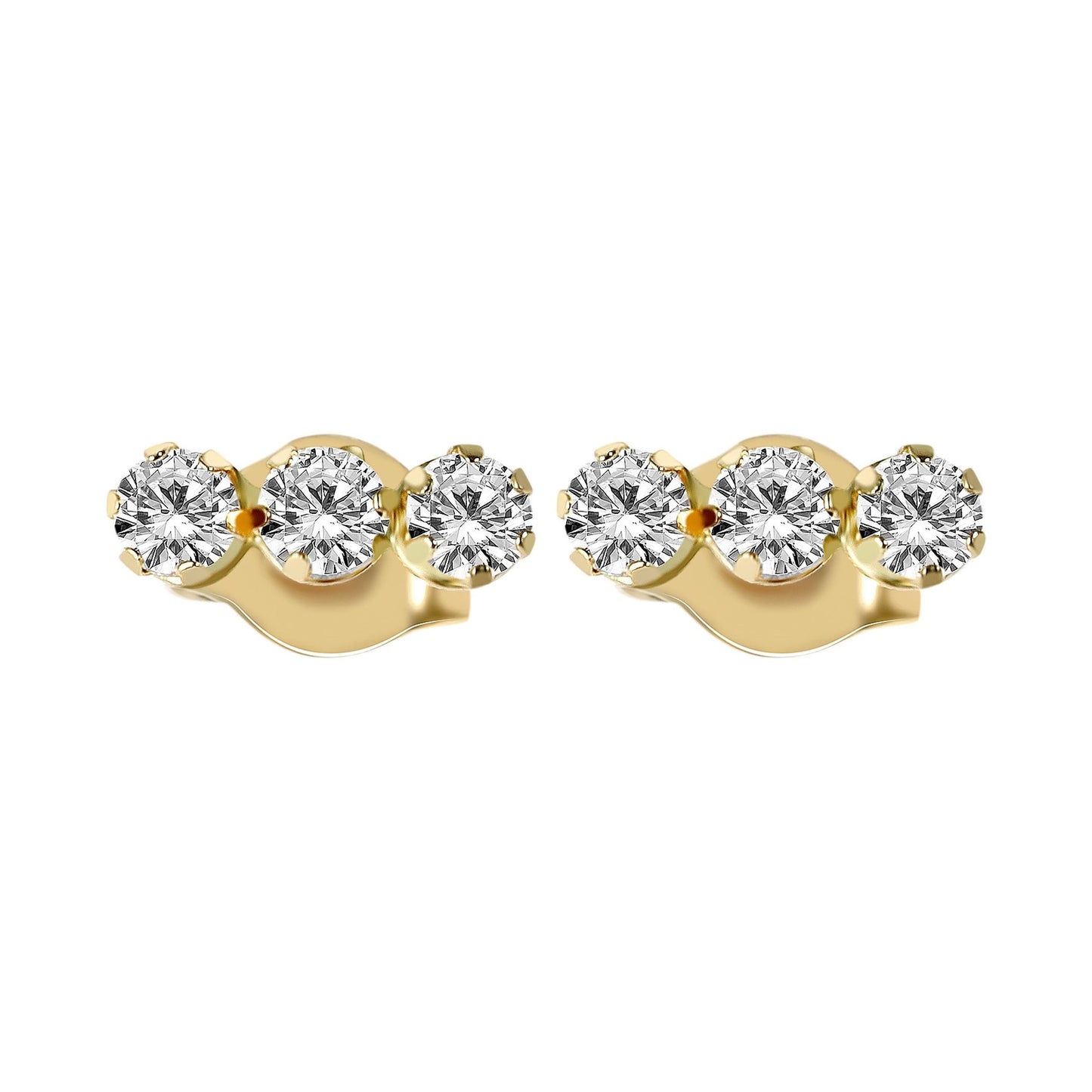 Damen Ohrringe – Ohrstecker aus 333 Gold mit Zirkonia