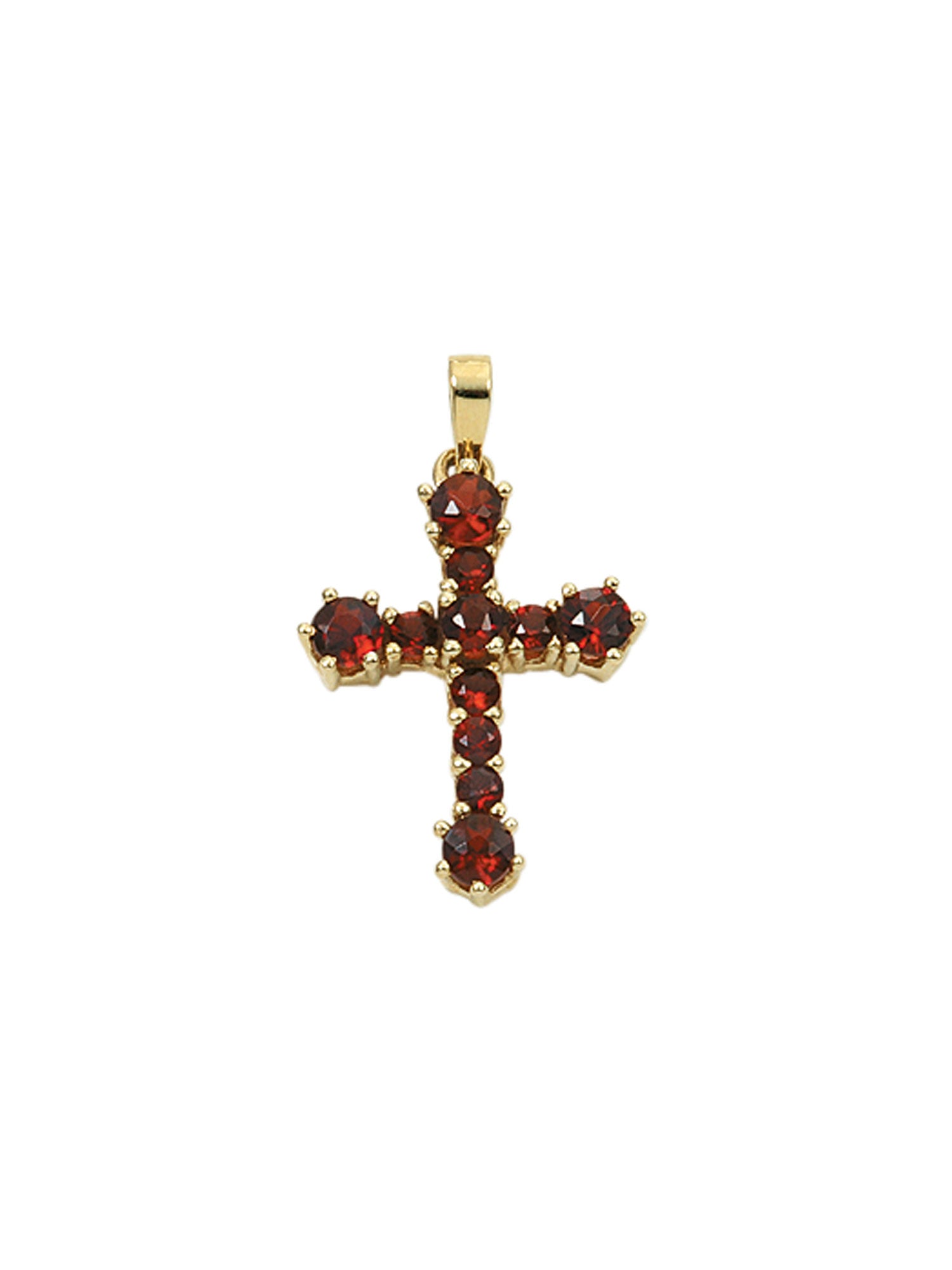 Adelia´s 333 Gold Anhänger Kreuz mit Granat