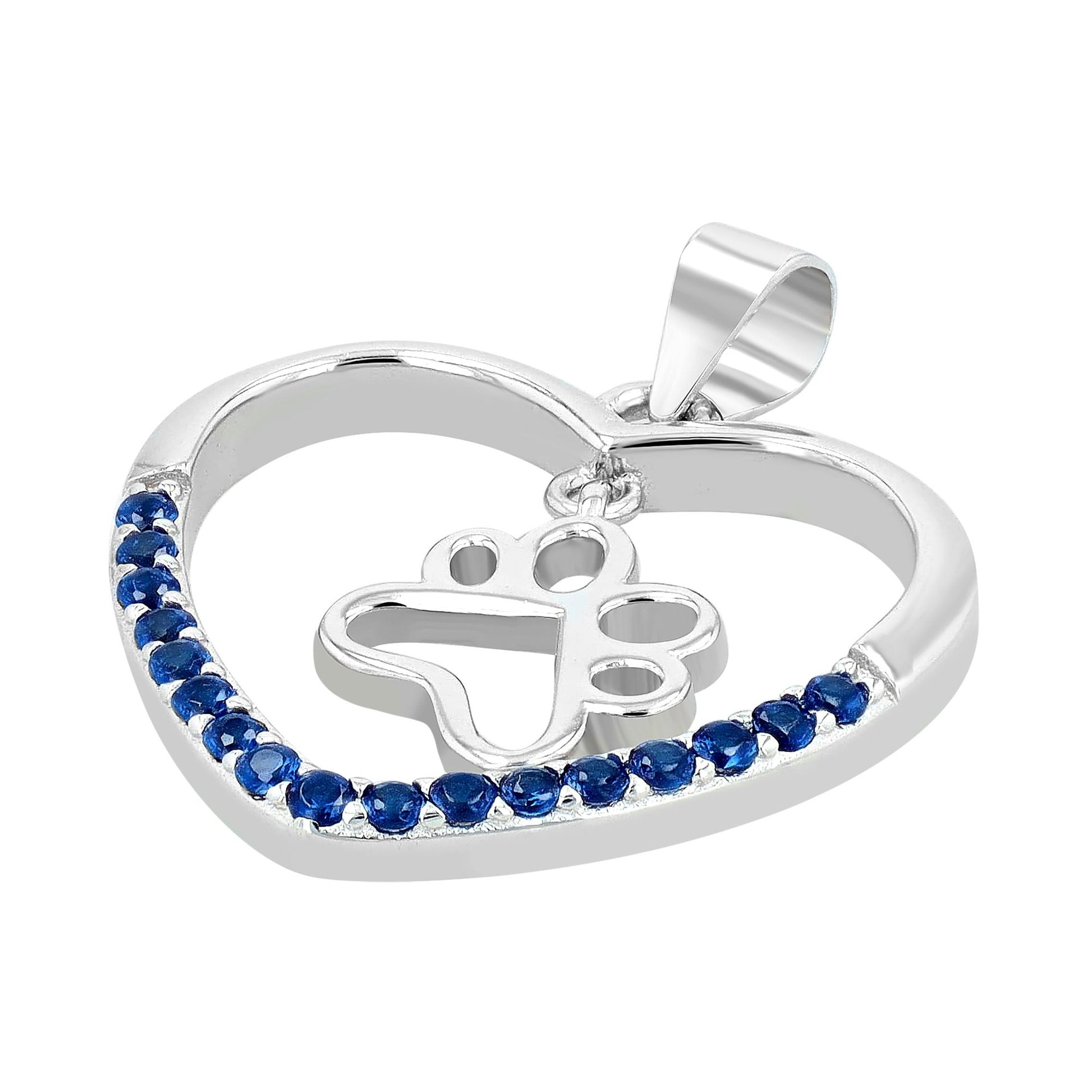 Damen Anhänger – Herz Herzanhänger aus 925 Silber mit Zirkonia