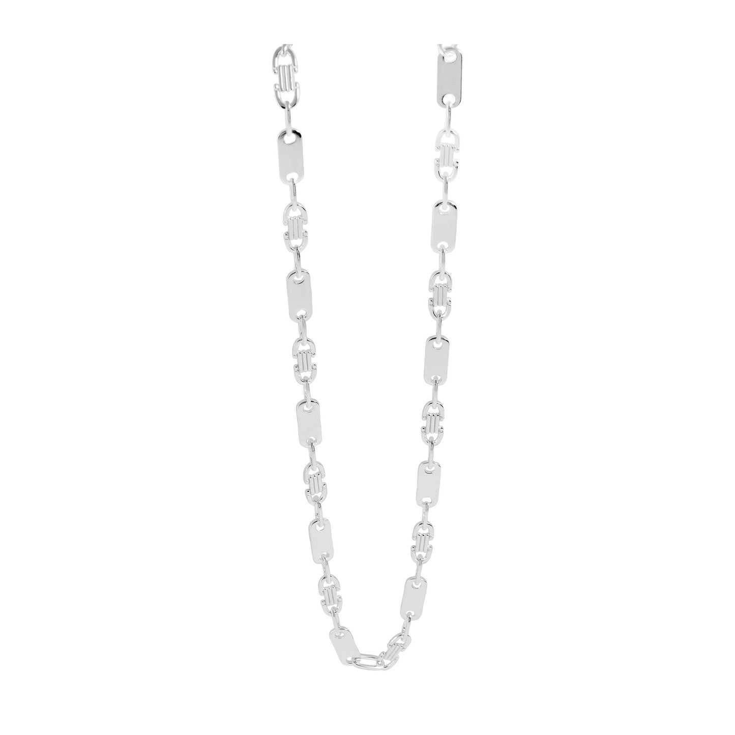 Herren Halskette – Plattenkette aus 925 Silber 55 cm