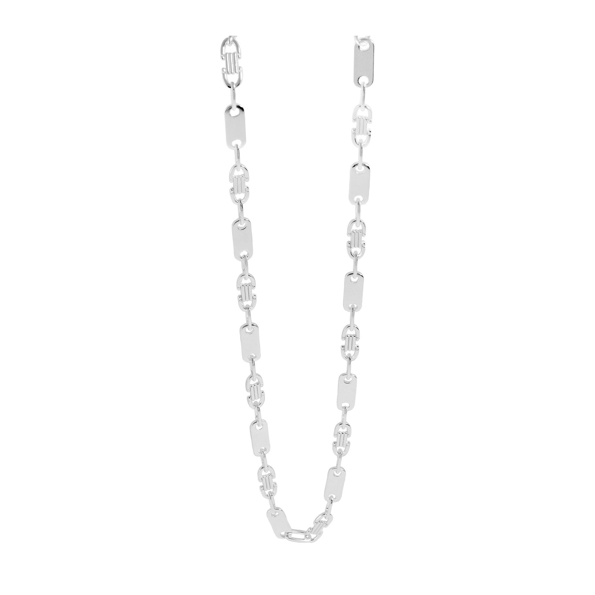 Herren Halskette – Plattenkette aus 925 Silber 55 cm