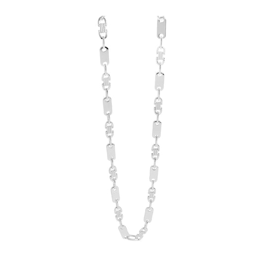 Herren Halskette – Plattenkette aus 925 Silber 55 cm