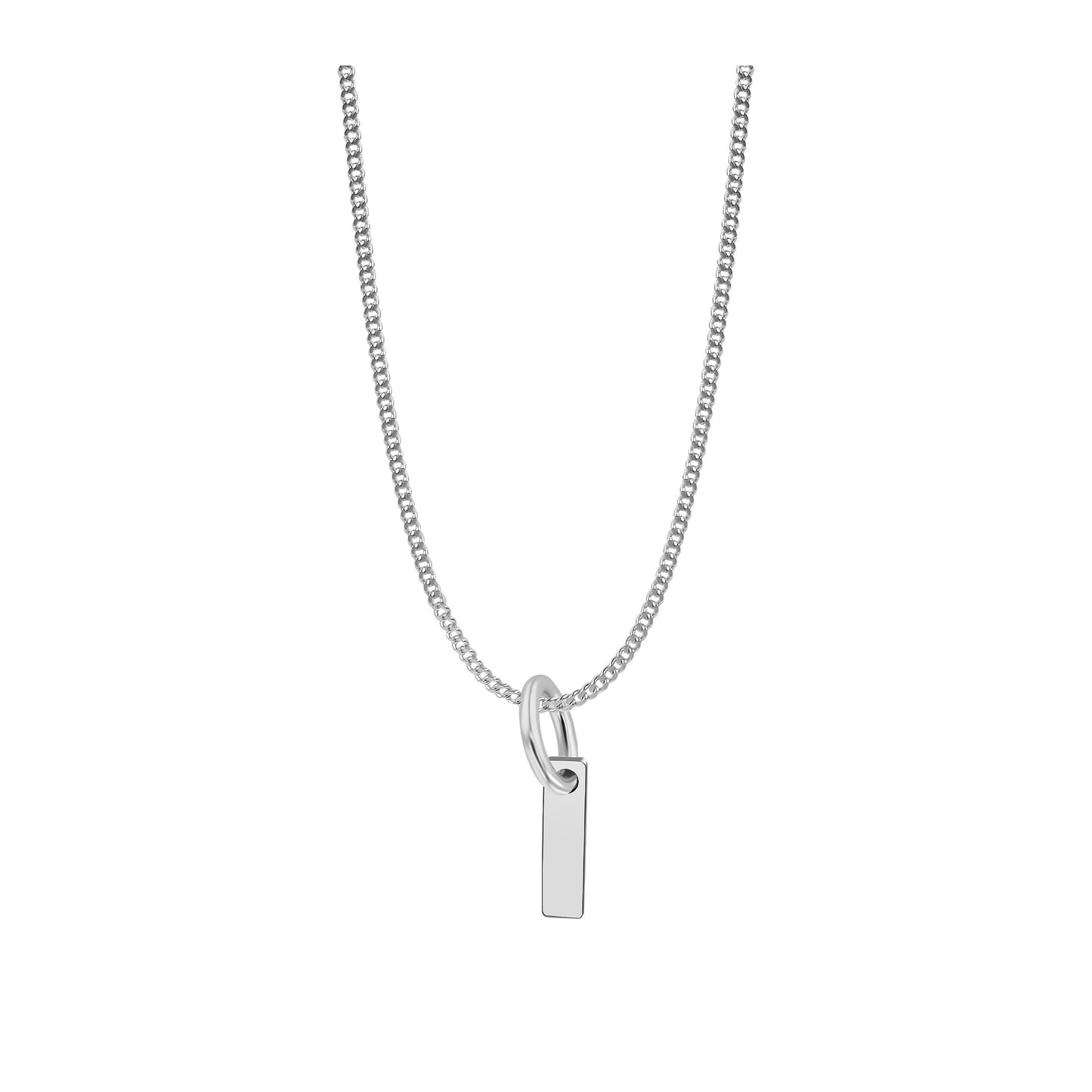 Unisex Anhänger – Buchstabe N Buchstabenanhänger aus 925 Silber