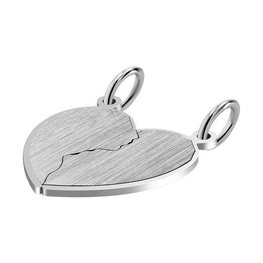 Unisex Anhänger – Herz Gravuranhänger aus 925 Silber