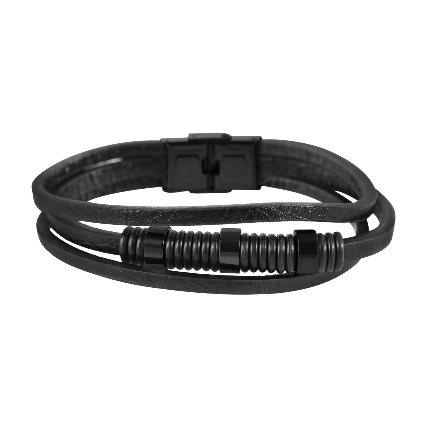 Herren Armband aus Leder 22,5 cm