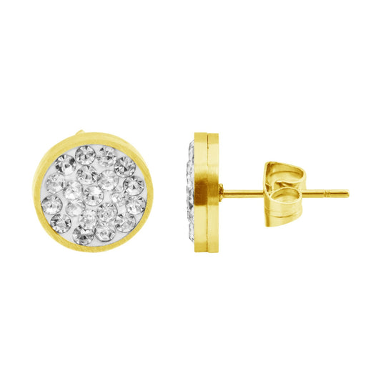 Damen Ohrringe – Ohrstecker aus Edelstahl mit Strass Steinchen