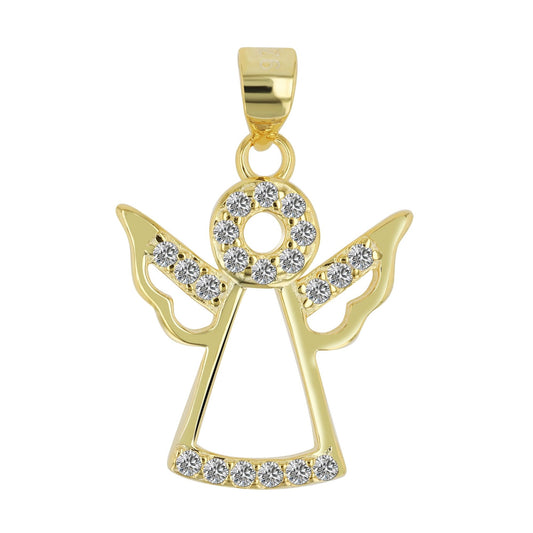 Damen Anhänger – Engelanhänger aus 925 Silber mit Zirkonia