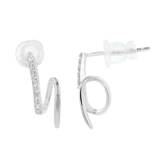 Damen Ohrringe – Ohrstecker aus 925 Silber mit Zirkonia