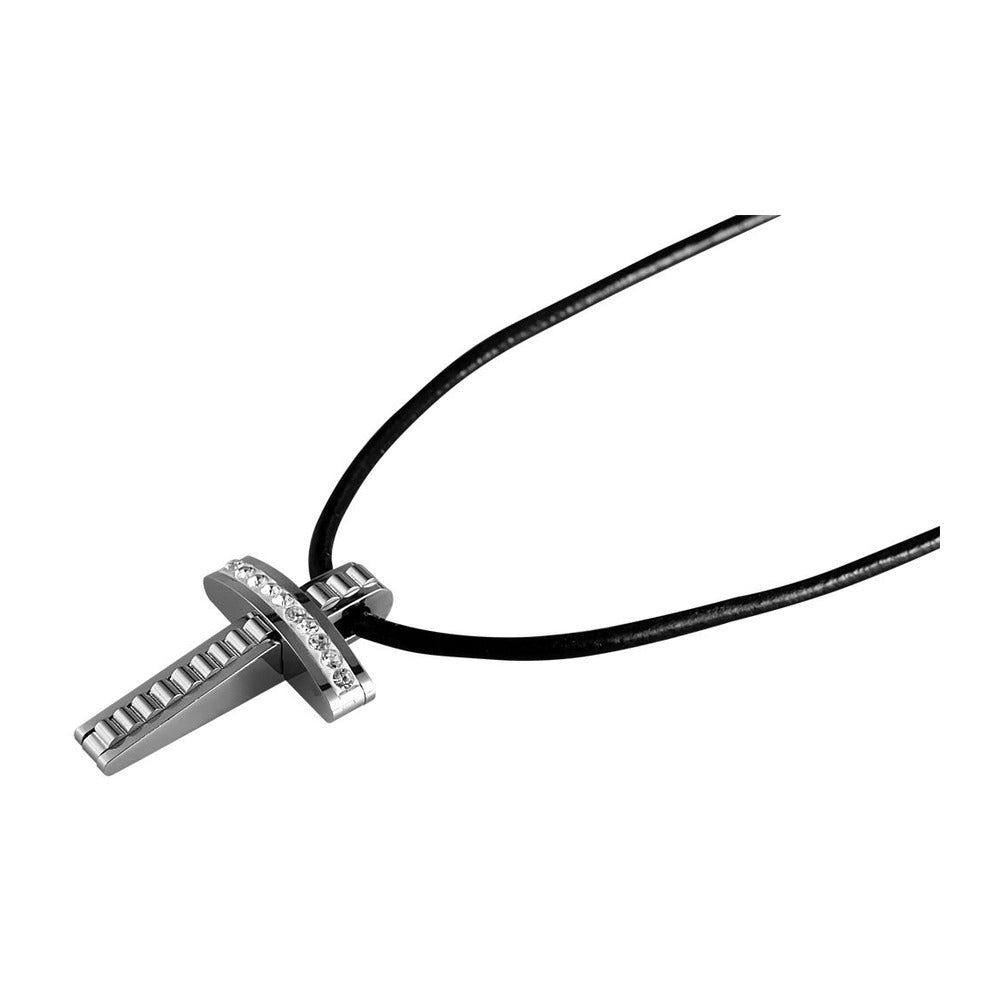 Damen Halskette aus Edelstahl mit Zirkonia 50 cm