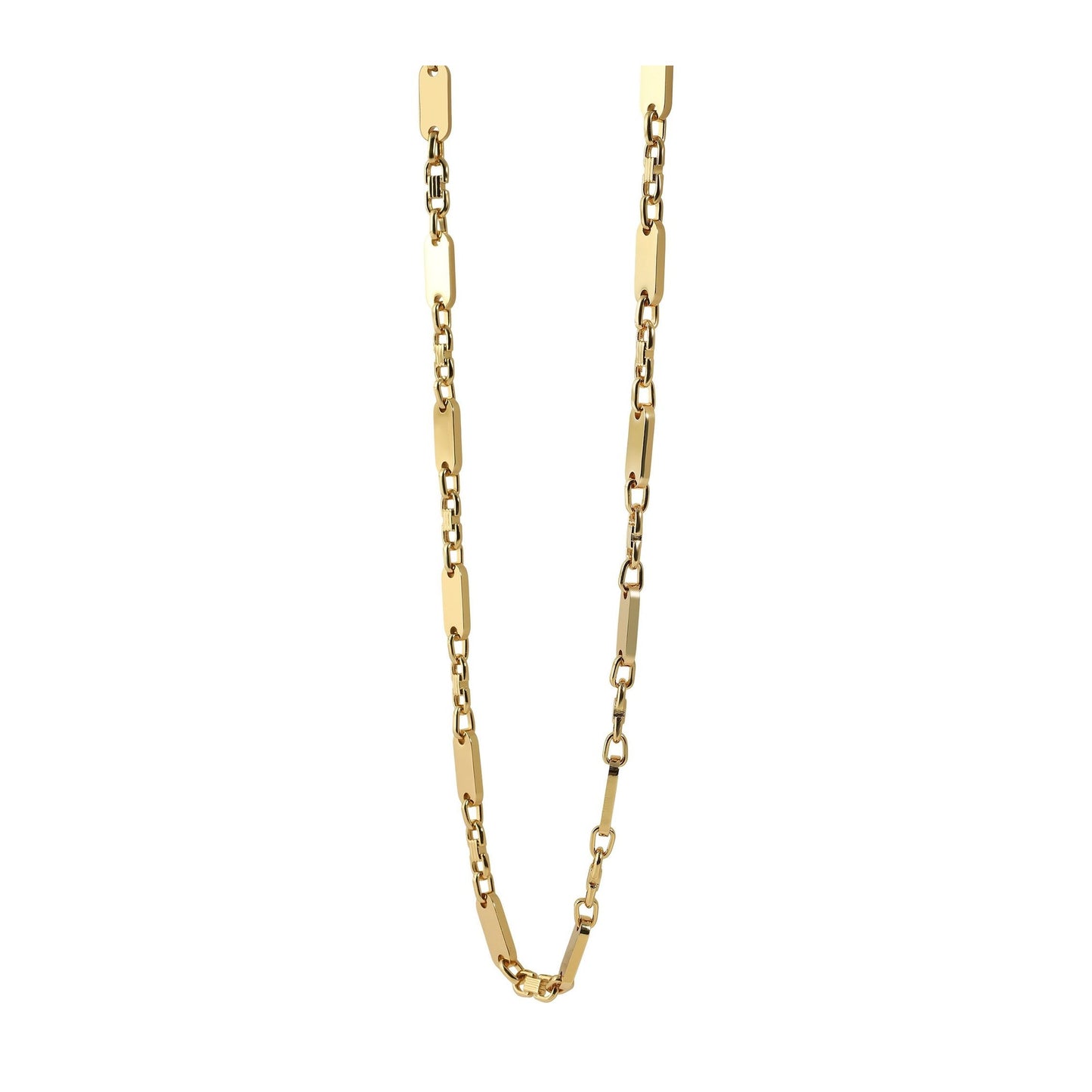 Unisex Halskette – Plattenkette aus Edelstahl 70 cm