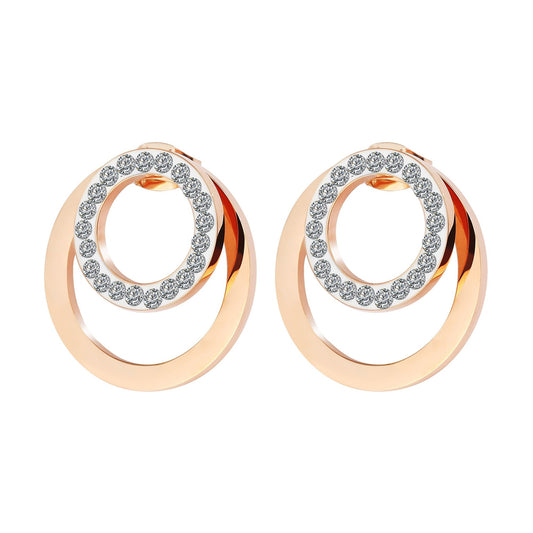 Damen Ohrringe – Ohrstecker aus Edelstahl mit Strass Steinchen