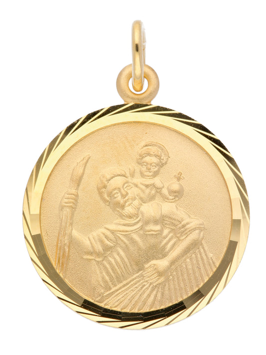Adelia´s 585 Gold Anhänger Christophorus Ø 16 mm