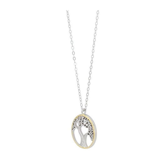 Damen Halskette mit Anhänger – Lebensbaum aus 925 Silber