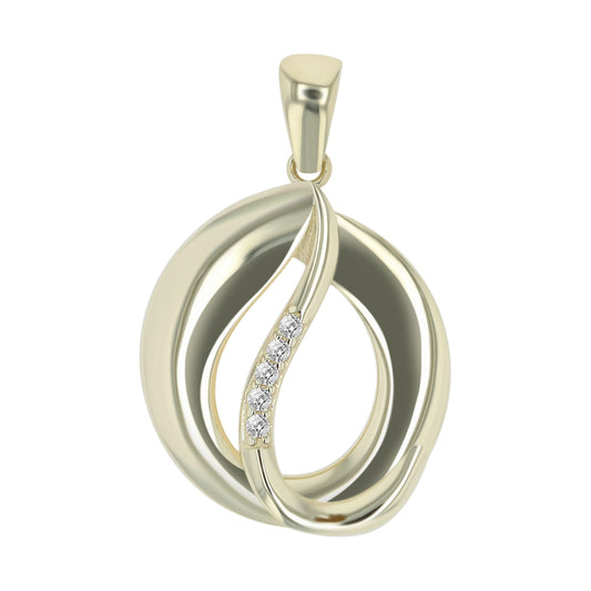 Damen Anhänger aus 333 Gold mit Zirkonia