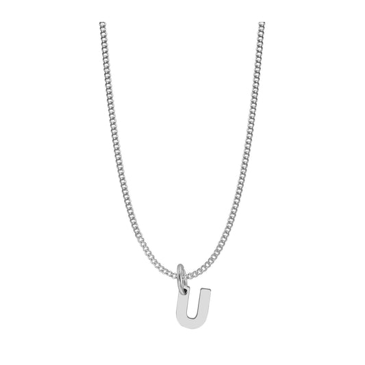 Unisex Anhänger – Buchstabe N Buchstabenanhänger aus 925 Silber