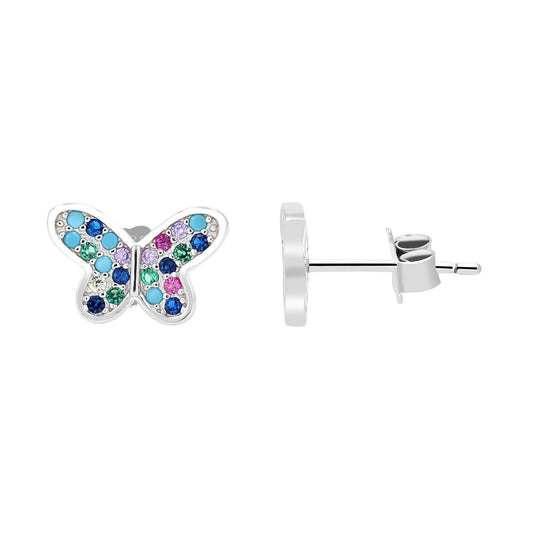 Kinder Ohrringe – Ohrstecker aus 925 Silber mit Zirkonia