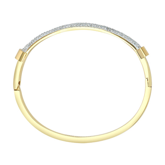 Damen Armband – Armreif aus Edelstahl mit Strass Steinchen Ø 6,0 cm cm