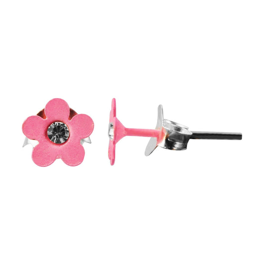 Mädchen Ohrringe – Ohrstecker aus 925 Silber mit Strass Steinchen