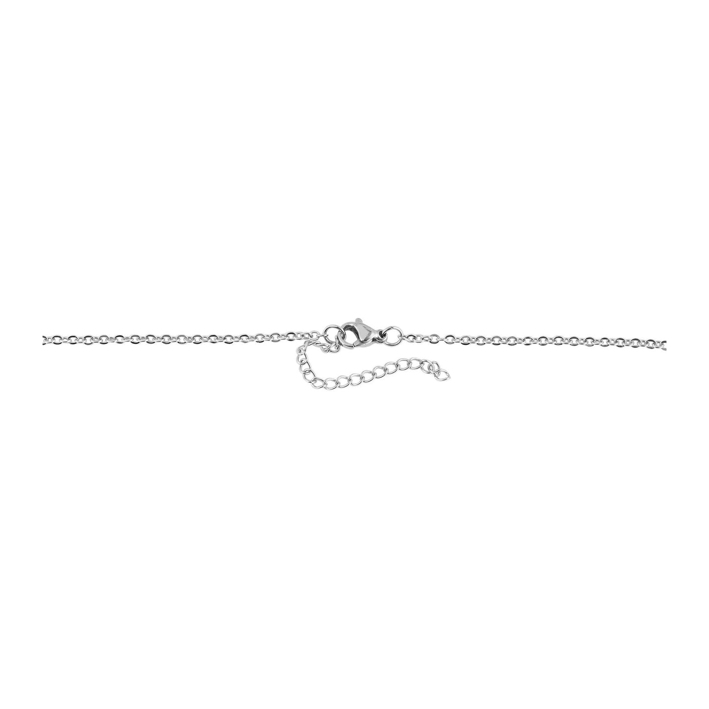 Damen Halskette – Ankerkette Medaillon aus Edelstahl 43 cm