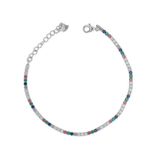Damen Armband aus 925 Silber mit Zirkonia 17 cm
