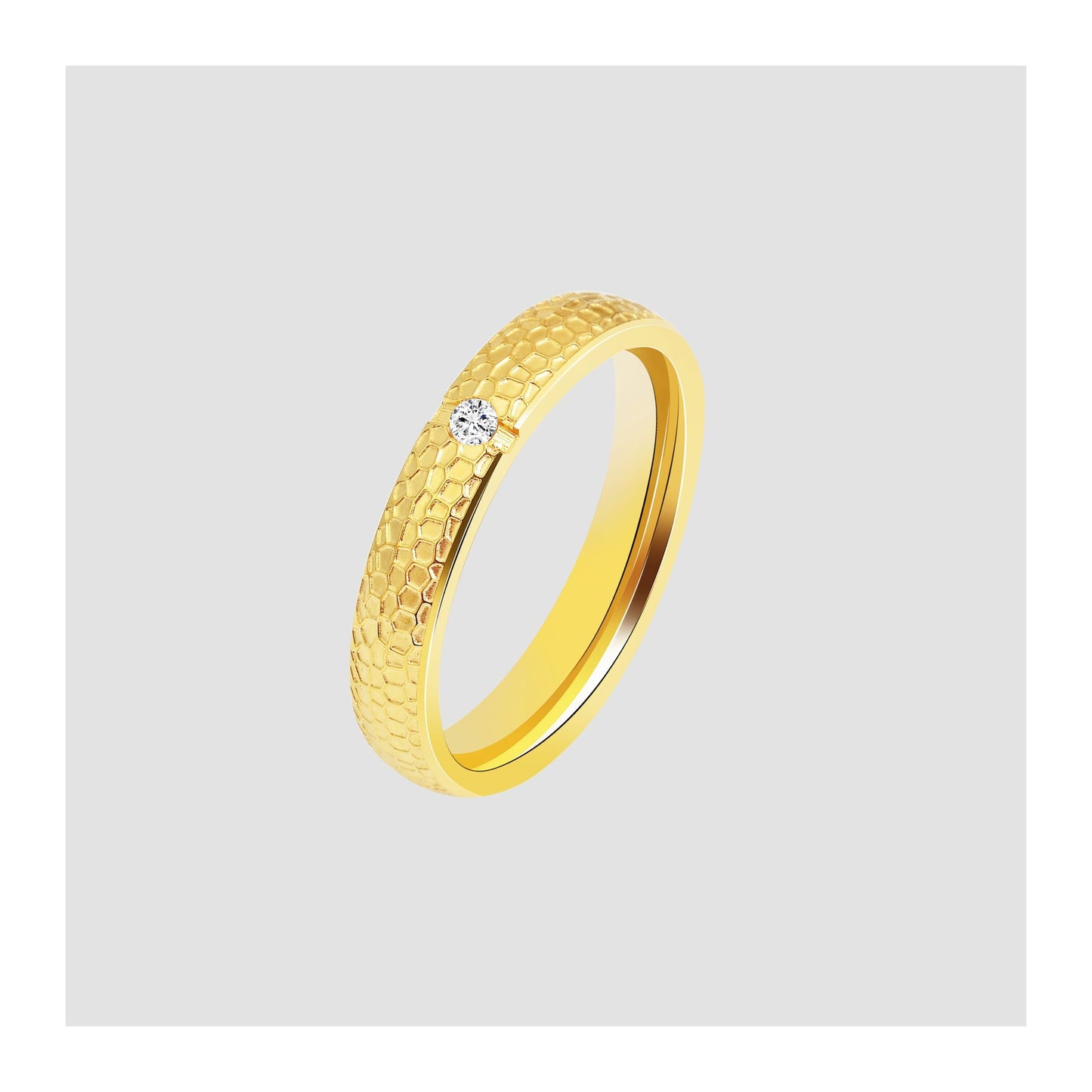 Damen Ring aus Edelstahl mit Strass Steinchen