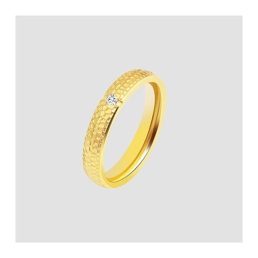 Damen Ring aus Edelstahl mit Strass Steinchen
