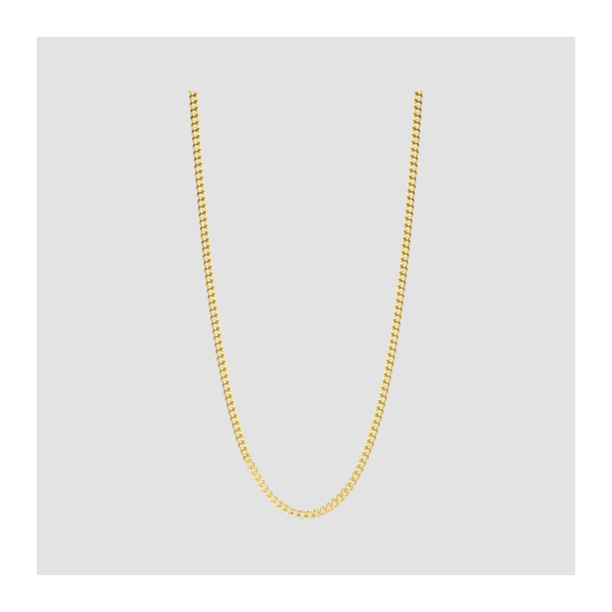 Damen Halskette – Panzerkette aus 333 Gold 42 cm