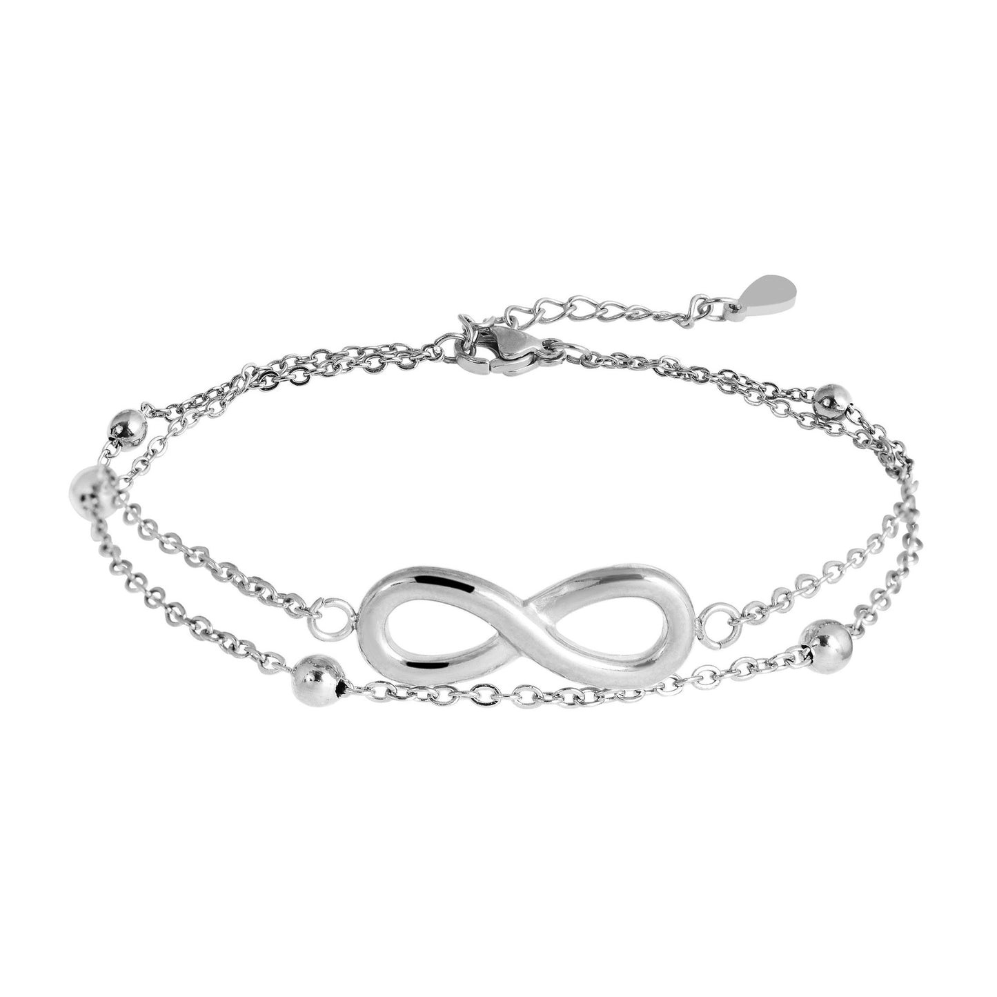 Damen Armband – Unendlichkeitszeichen aus Edelstahl 17+3 cm