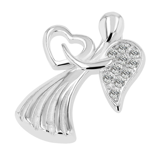 Damen Anhänger – Herzanhänger aus 925 Silber mit Zirkonia