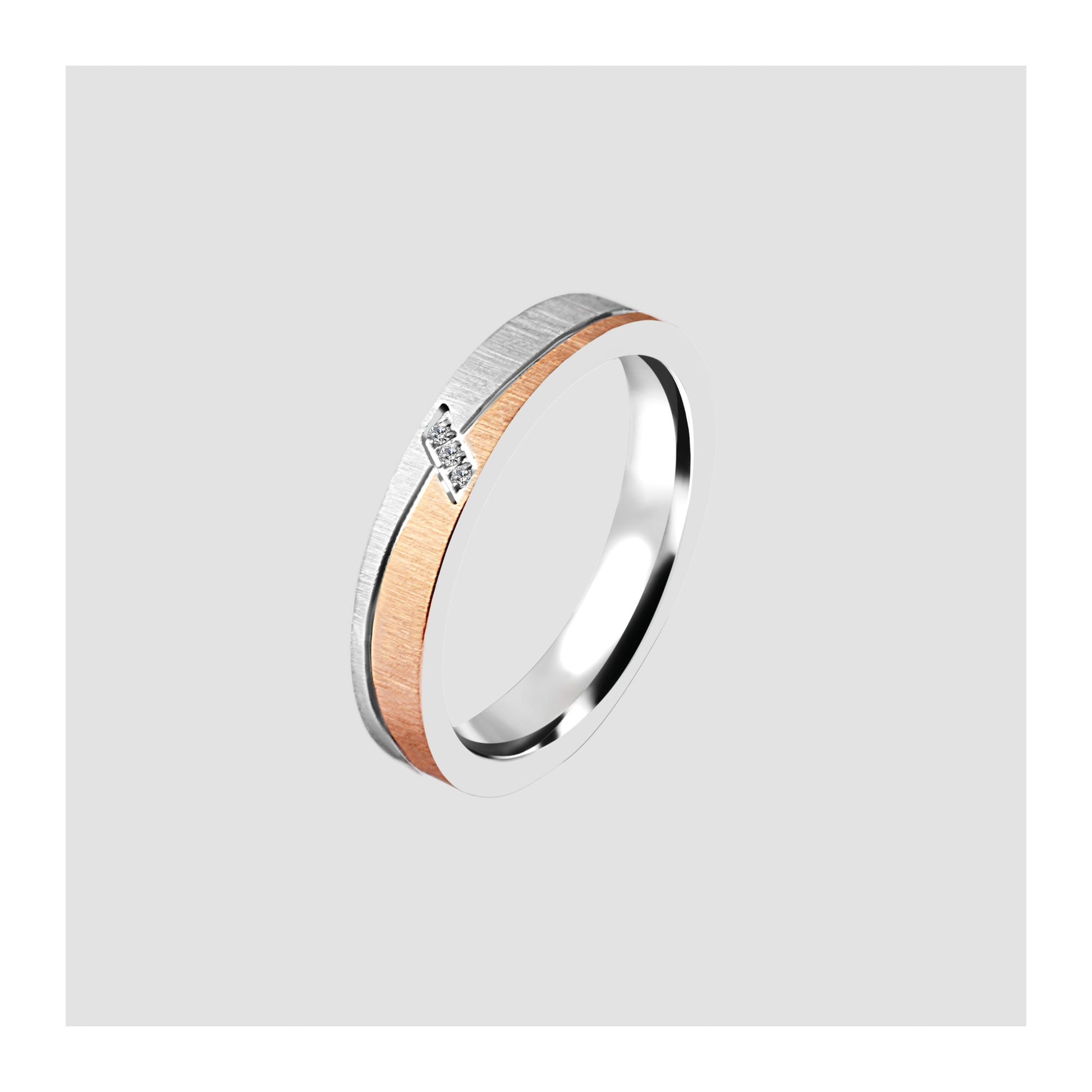Damen Ring aus Edelstahl mit Strass Steinchen