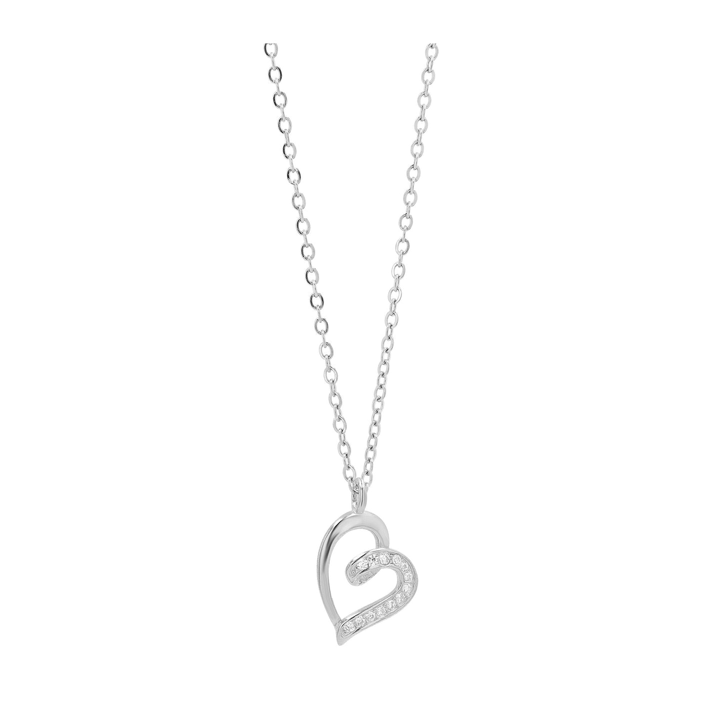 Damen Halskette mit Anhänger – Herz aus 925 Silber