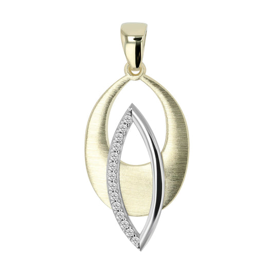 Damen Anhänger aus 333 Gold mit Zirkonia