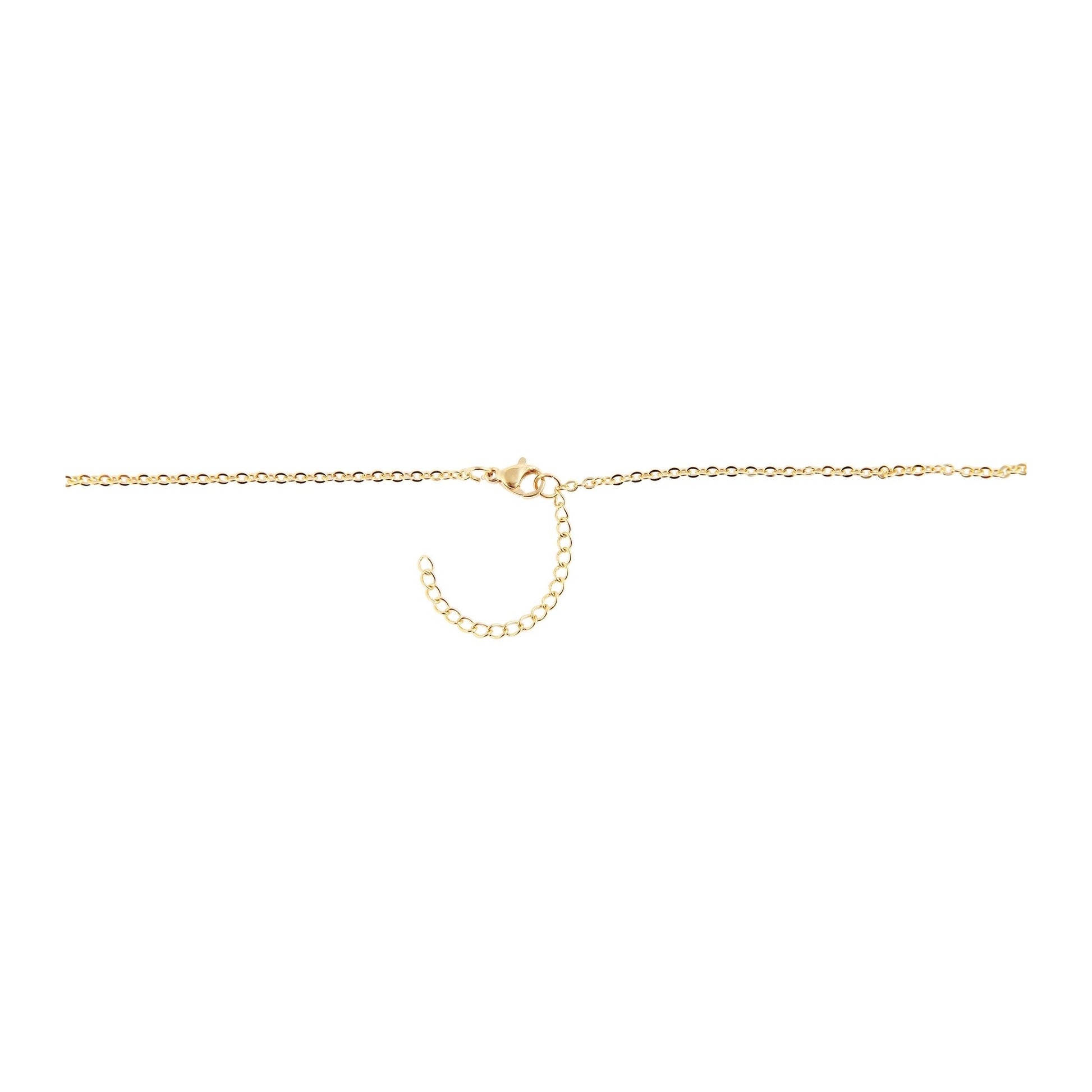 Damen Halskette – Ankerkette Medaillon aus Edelstahl 43 cm