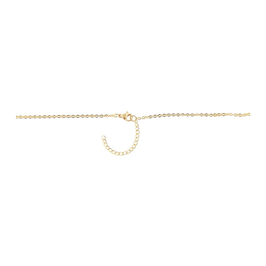 Damen Halskette – Ankerkette Medaillon aus Edelstahl 43 cm