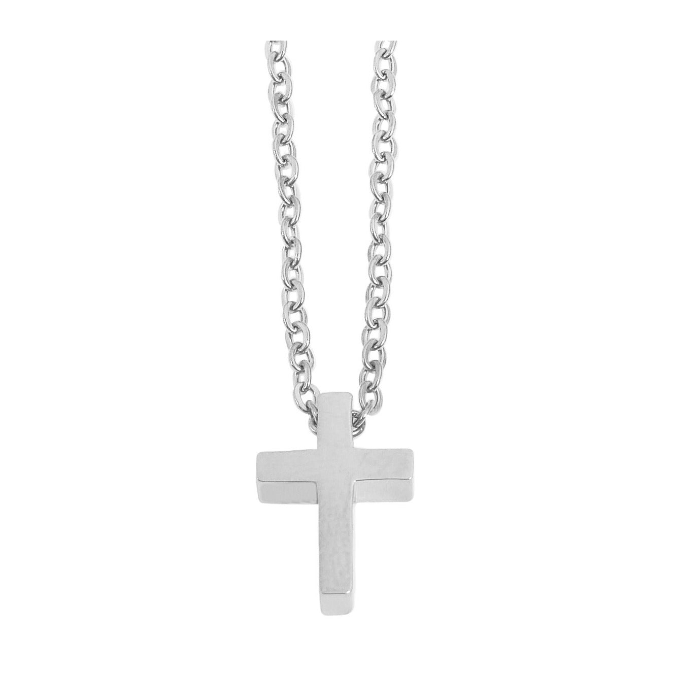 Damen Halskette mit Anhänger – Kreuz aus Edelstahl